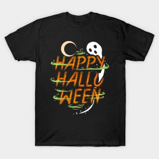 Halloween Costume Spirit Ghost Moon Wishes Happy Halloween T-Shirt